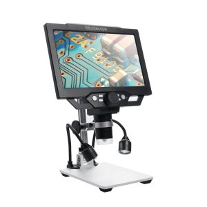 LCD 모니터 디지털 현미경 1600배 전자 확대경 영상 녹화 탁상용 PCB 코인 관찰용