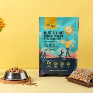 벅스독 프리미엄 이더블 인섹트 1.2kg+샘플30g 2개 오븐베이크드 휴먼그레이드 사료