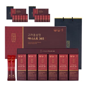 [천양삼] 6년근 고려홍삼정 어니스트 365 홍삼스틱 60포, 3개