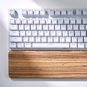 88mm 세로 제브라 키보드 팜레스트 천연오일 통원목 텐키리스 손목받침대