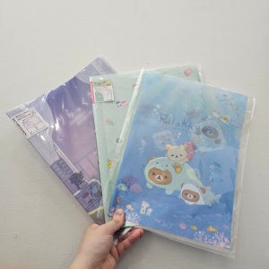 리락쿠마 클리어파일 엘자파일 지퍼파일 A4 A3 사이즈 파일