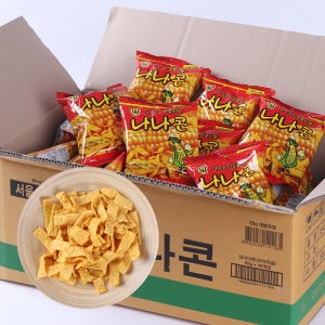 [과자도매] 난나나콘 스낵 한박스 (50g x 40입) 대용량 미니봉지과자
