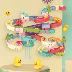 아트타임 워터슬라이드 62pcs 유아 아기 목욕놀이 물놀이 장난감 DIY 오리 미끄럼틀