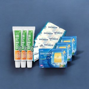 마데카솔 연고 흉터 예방 피부 상처 치료 케어 무항생제 겔 연고 방수 밴드 3세트