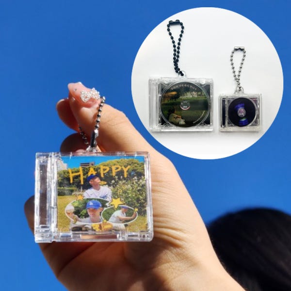 미니 CD 키링 NFC 아크릴 주문 제작 케이스 소량 굿즈 초미니 앨범
