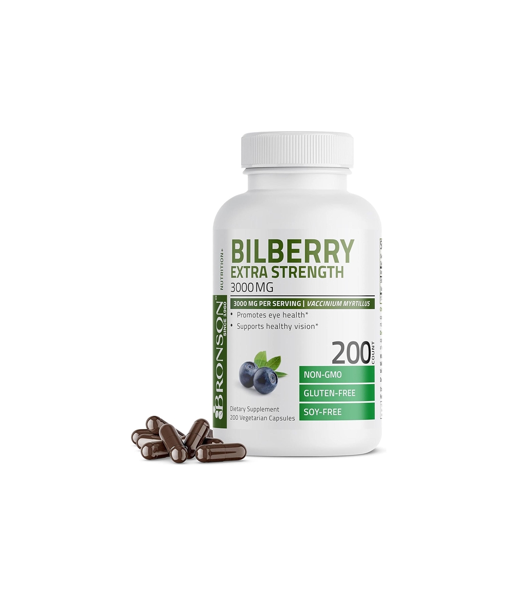 <b>Bronson</b> Bilberry 엑스트라 스트렝스 3000mg 200캡슐