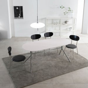 리바트 아르떼 릴리 6인 라운드 세라믹 식탁