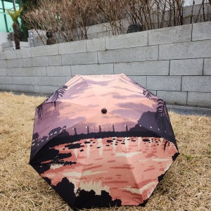 이중 3단 수동 양산 - 22번 핑크빛제주 by배성규 -