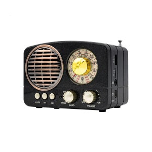 미니 엔틱 FM라디오 블루투스 스피커 탁상용 3.5 AUX잭 TF USB 효도 레트로