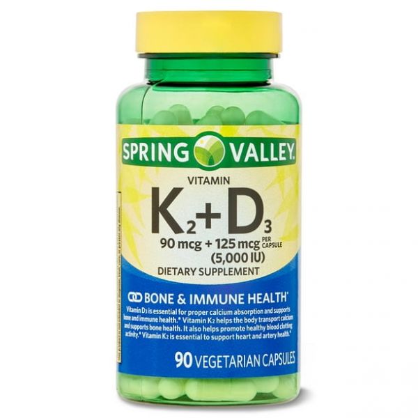 <b>Spring Valley</b> <b>스프링 밸리</b> 비타민 K2 90mcg D3 125mcg 90개