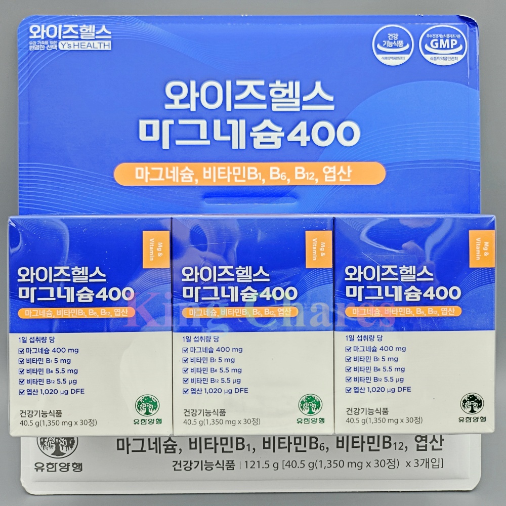 유한양행 와이즈헬스 마그네슘 400 30정 x 3개 / 산화마그네슘 영양제 트레이더스