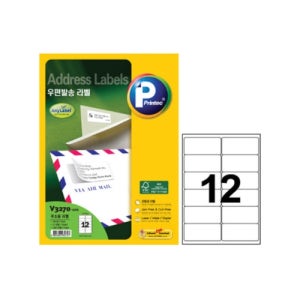 프린텍 전산라벨 V3270-100매 12L 우편발송 100x46.4mm 100P 권