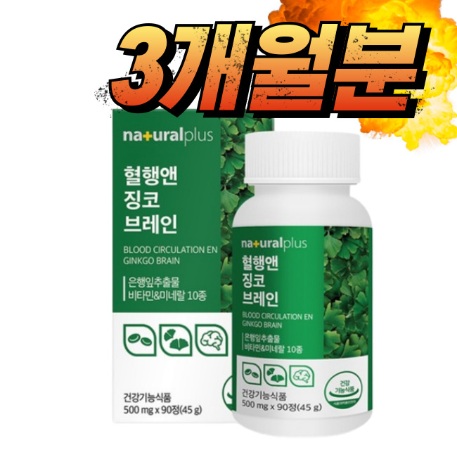 은행잎추출물효능 징코플러스 <b>혈액순환</b> 감퇴 혈행케어 은행엽건조엑스