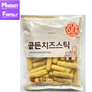 (마켓패밀리) 골든 치즈스틱 1KG 대용량 업소용 모짜렐라 치즈