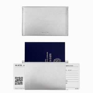 가죽 실버 핑크 가족 해외 여행 신 여권 케이스 비행기 표 티켓 지갑 커버 파우치 온앳인