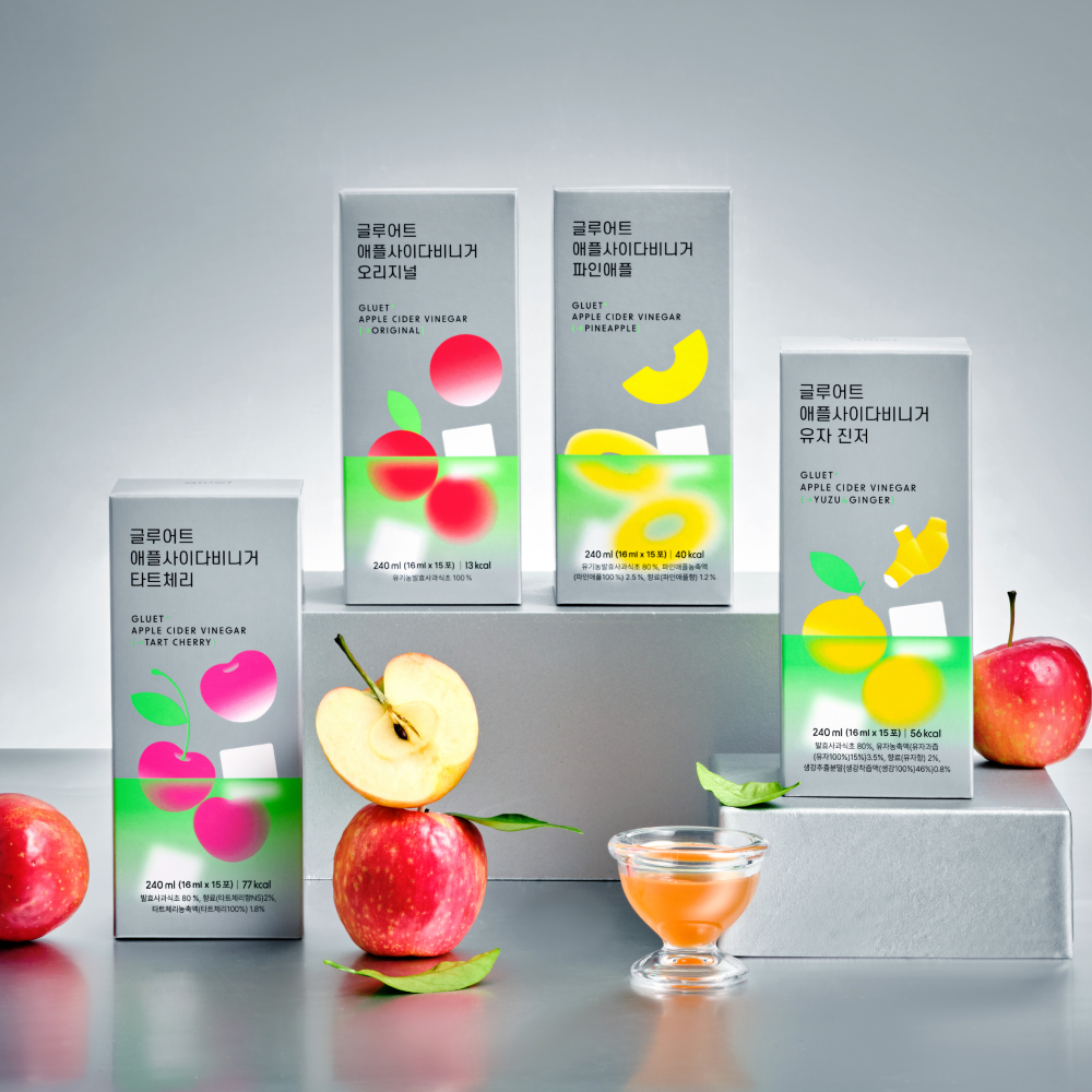 [글루어트] 애플<b>사이다비니거</b> 오리지널 240ml x 7박스 (16ml x 105포)