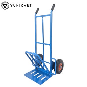 유니산업 업소용 2단 핸드카 산업용 카트 특대형 핸드트럭 에어바퀴
