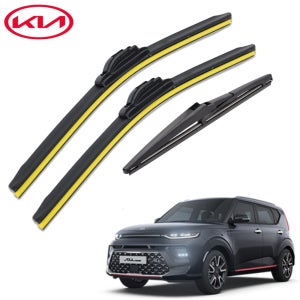 1+1+1 기아 쏘울 전차종 프리미엄 전면 후방 리어 와이퍼 윈도우브러쉬 PR600+500mm