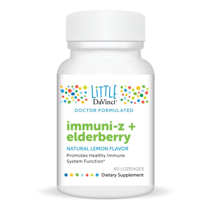 리틀 다빈치, Immuni-Z+엘더베리, 천연 레몬 맛, 사탕 정제 60정