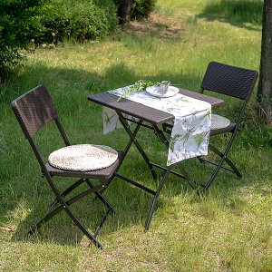 브로몰딩 야외 테이블 세트 접이식 의자 가든 정원 카페 테라스 펜션 라탄