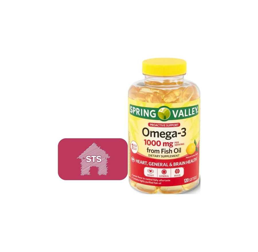 <b>스프링벨리</b> Spring Valley 오메가3 from 피쉬오일 1000mg 120소프트젤