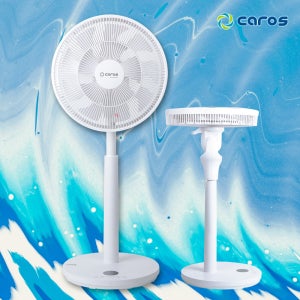 캐로스 무선 선풍기 CAF-B14WL 14엽 2중날개 12단 저소음 대용량배터리 간편충전