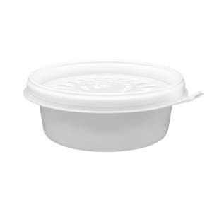 원형잔반 반죽PP 용기(중/250ml) JH 120파이 일회용기(뚜껑포함)/흰색/800개