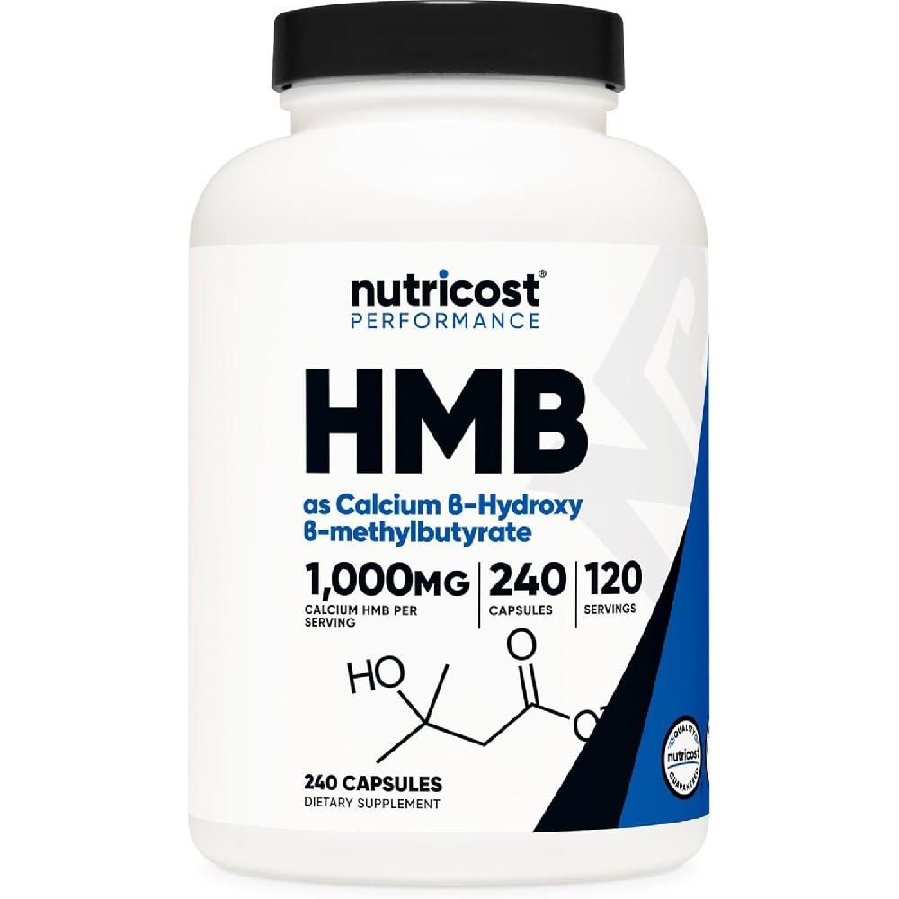 Nutricost <b>HMB</b>(<b>베타</b>-<b>하이드록시 베타</b>-<b>메틸부티레이트</b>) 1000mg 240캡슐