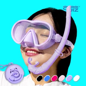 수이즈 스노쿨링 마스크 장비 풀세트 물안경 자외선차단 여행용 SP01
