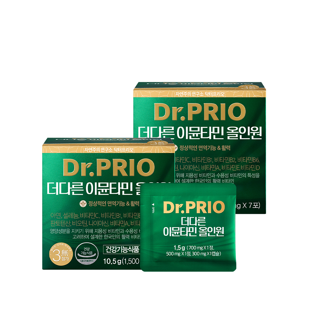 <b>닥터프리오 비타민</b> 이뮨타민 올인원 14분 멀티 종합<b>비타민</b> 미네랄 영양제