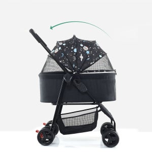 강아지 유모차 애견 고양이 유모차 접이식 분리형 개모차 메쉬소재