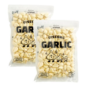 마늘귀신 의성 국산 초신선 깐마늘 1kg+1kg 총2kg (대서/육쪽 선택가능)