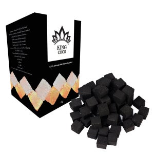 KINGCOCO 코코넛숯 1kgx큐브형(CUBE72개)x1Box 캠핑용품 COCONUT SHISHA HOOKAH CHARCOAL 식자재마트 베트남 바베큐그릴 시샤 후카 숯