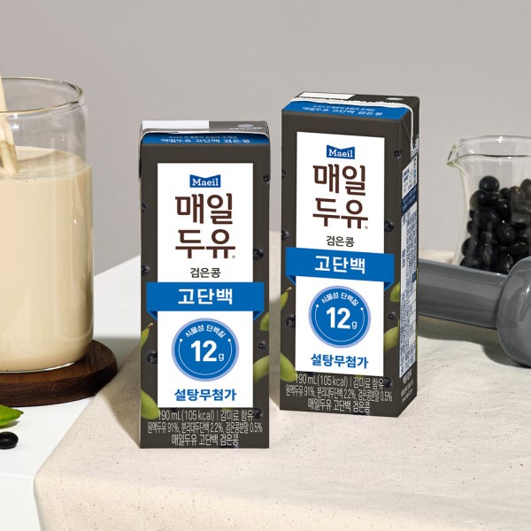 매일유업 직영스토어 [슈퍼적립] 매일두유 고단백 검은콩 저당두유 190ml 24팩 [새벽배송]
