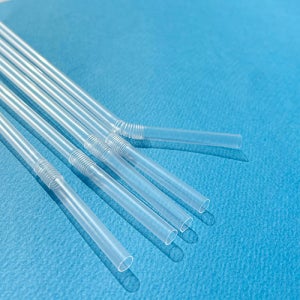 자바라 빨대 투명 7mm 25cm 벌크 포장 500개 카페 커피 일회용 스트로우