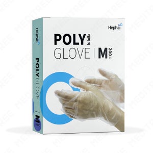 헤파이 폴리글러브 일회용 위생장갑 비닐장갑 1회용 M 200매