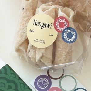 추석 스티커 명절 한가위 풀컬러 6구 판스티커 전통 포장 한식공방 디저트 5매