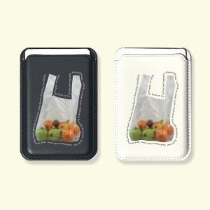 [맥세이프 카드지갑] 후르츠플라스틱 커플 우정 디자인 아이폰 가죽 카드 지갑 맥세이프지갑 교통카드