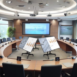 엔산마운트 PMS-TE 이동식 TV 모니터링 스탠드 회의실용 거치대