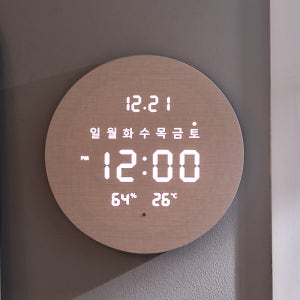 무선 LED 벽시계 배터리 건전지 충전 전자시계 플라이토 루나데이