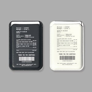 [맥세이프 카드지갑] 영수증 커플 우정 디자인 아이폰 가죽 카드 지갑 맥세이프지갑 교통카드