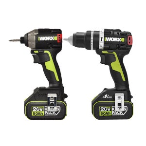 웍스 충전 임팩드라이버 해머드릴 콤보키트 20V 2.0Ah BL WU936