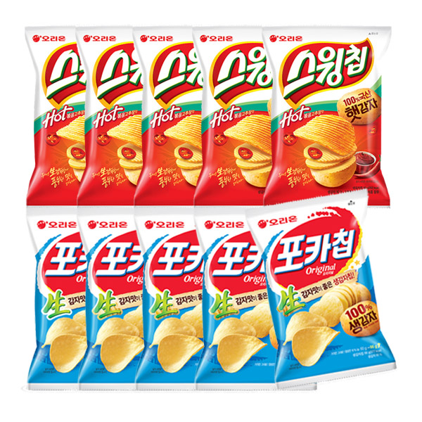 스윙칩 10개 + 포카칩 오리지널 10개 (20,900원) (무료)