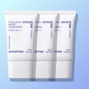 이니스프리 히알루론 수분 백탁없는 선크림 SPF50+ PA++++ 50ml, 3개