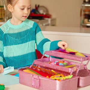 플레이조이 블링블링 3단 툴박스 교구정리 레고 리빙박스 교구 피규어정리함