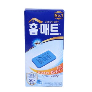 홈매트교체용 30매 모기약 훈증기 리필 전자모기향 진드기퇴치 모기파리약