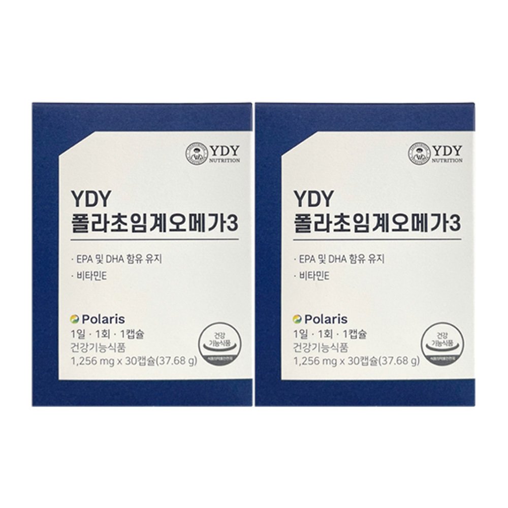 <b>YDY</b> 폴라 초임계 오메가3 폴라리스 1256mg x 30개입 2개