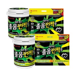 롯데웰푸드 졸음번쩍껌 87g x 2개+졸음번쩍껌 트윈리필 105g x 2개