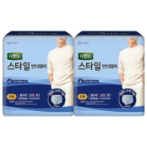 디펜드 스타일 언더웨어 파워 남성 중형 9개입 x 2팩