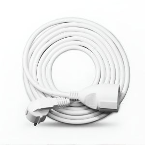 고용량 1구 전기 전선 연장선 4000W 에어컨 전열기 코드 연장 리드선 10m, 화이트, 1개